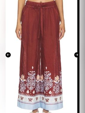 A.L.C. Emmett Pant in Syrah & Sky Blue Size Small New